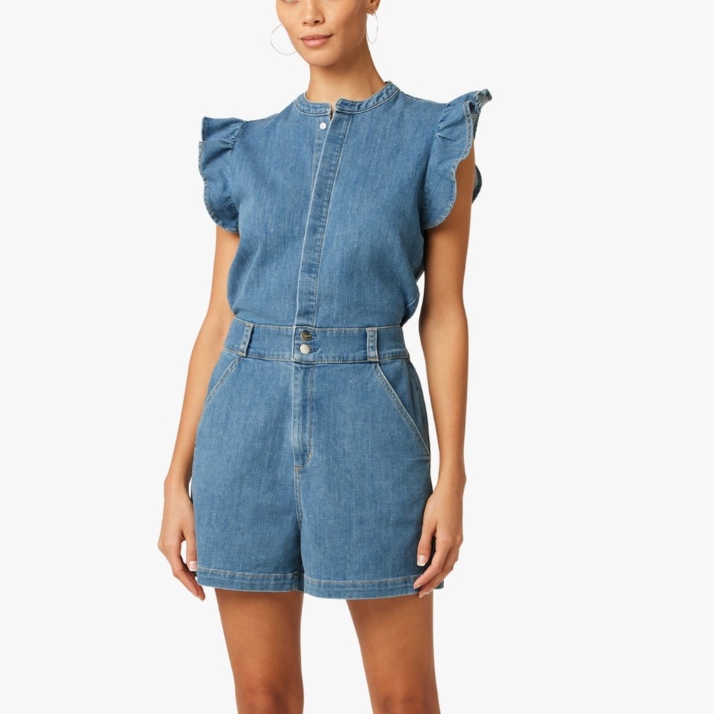 NWT Joe’s Anthropologie The Emilia Purpose Denim Romper Size Medium - Picture 5 of 16